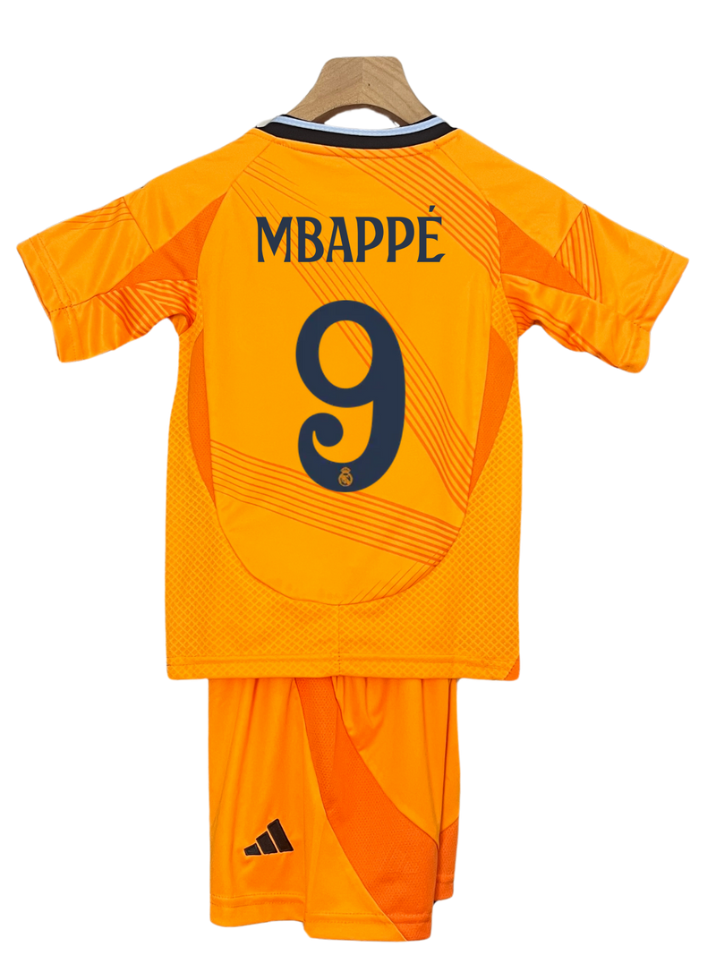 Conjunto Niños Real Madrid 24/25 – Segunda Equipación - 9 Mbappé