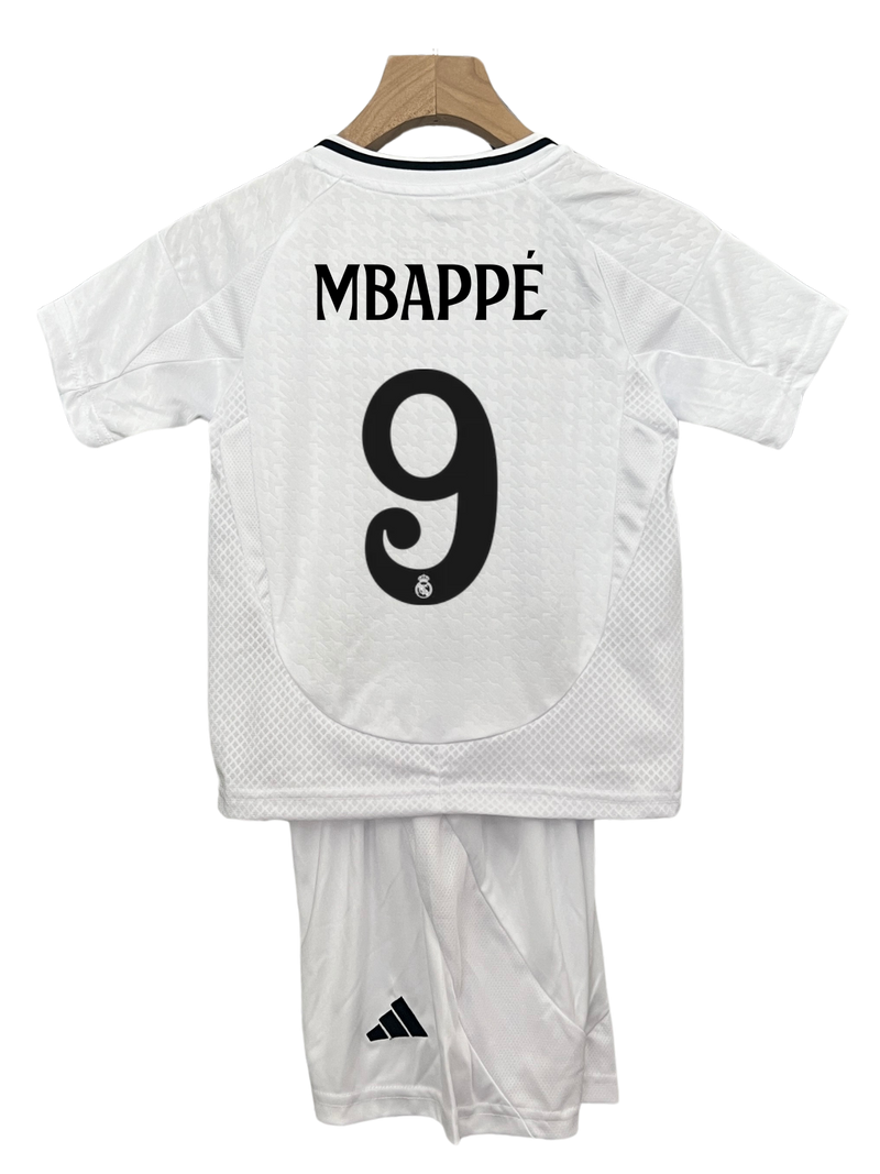 Conjunto Niños Real Madrid 24/25 – Primera Equipación - 9 Mbappé