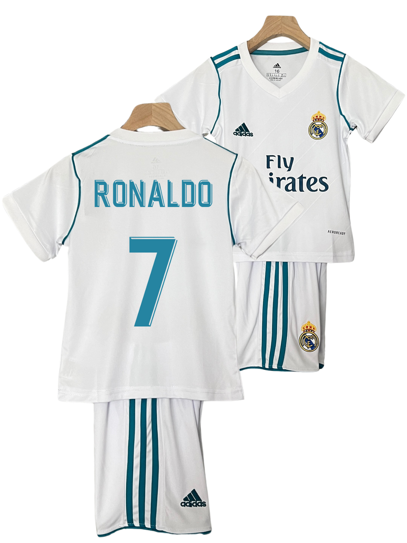 Conjunto Niños Real Madrid 17/18 – Primera Equipación - 7 Ronaldo