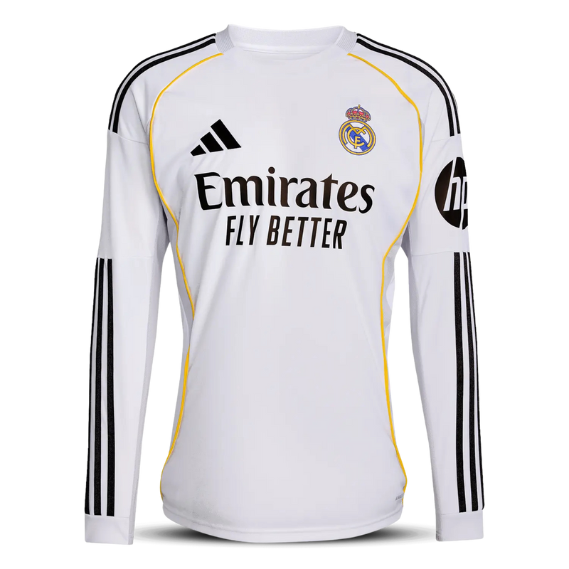 Camiseta Manga Larga Real Madrid 25/26 – Primera Equipación