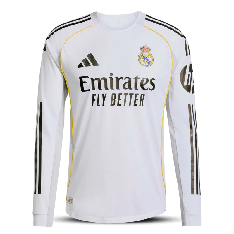 Camiseta Manga Larga Real Madrid 25/26 – Primera Equipación
