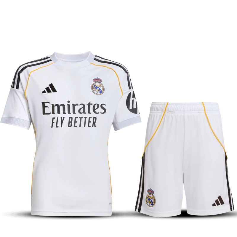 Conjunto Niños Real Madrid 25/26 – Primera Equipación